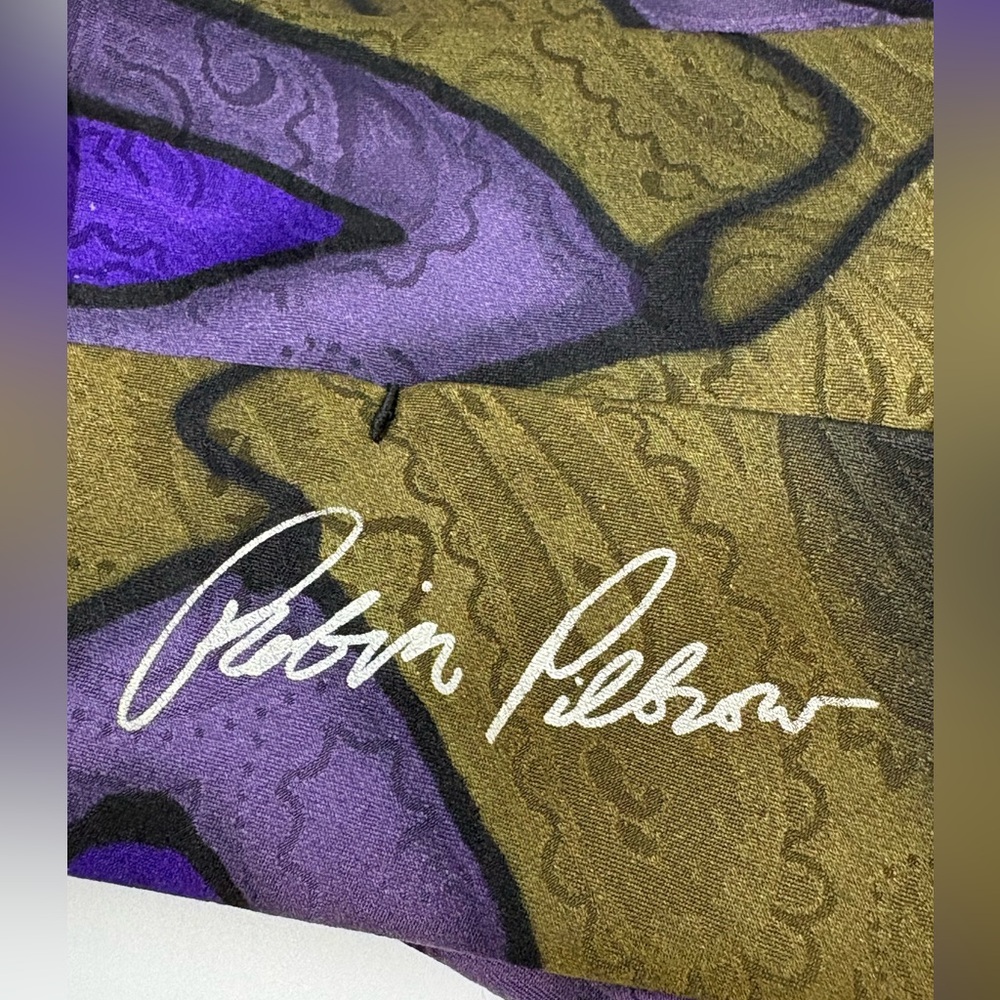 Hand Painted and Sewn Purple and Brown Men's Tie
